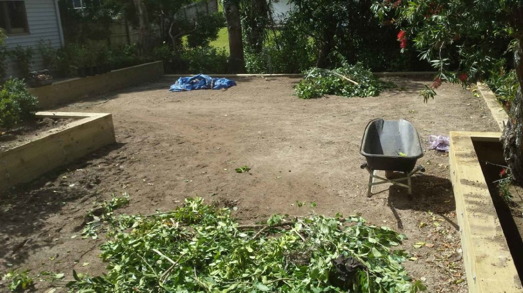Dusty backyard in Auckland, ready for landscaping