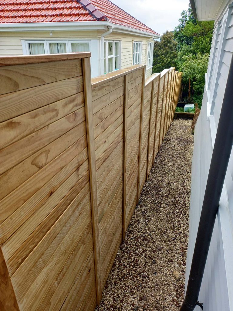 Boundary fence between Auckland properties